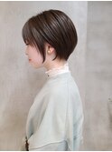 大人ショートボブ/カーキアッシュ/イルミナカラー/前髪あり[調布