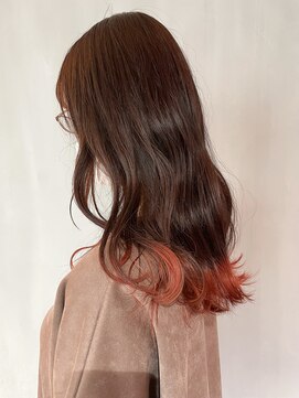 オースト ヘアー ステラ 新宿店(Aust hair Stella) ヨシンモリロング×裾カラーピンクグラデーション　K