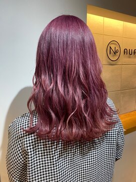 ナンバー 秋田店(N°) ヘルシースタイル/斜めバング/レイヤーロング/ウェーブ巻き