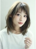 ミディアムレイヤー　20代30代40代　小顔　ひし形　