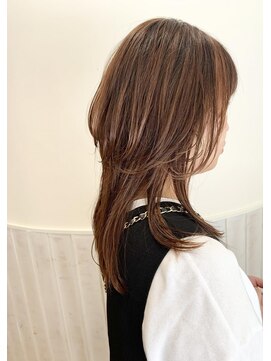 ネオリーブソラ 相模大野店(Neolive sola) ウルフヘア/レイヤースタイル/オレンジベージュ