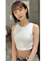 サンド 池袋(sand)&nbsp;前髪/マチルボブ/ピンクベージュ/インナーグレージュ/髪質改善