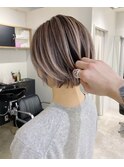アッシュベージュバレイヤージュ