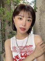 メゾンアクア 表参道(Maison ACQUA)&nbsp;＋切りっぱなしボブメルティーカラー小顔似合わせカット縮毛矯正