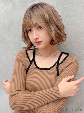 オーブヘアー ロータス 今治店(AUBE HAIR lotus) 20代・30代_抜け感ゆる巻きボブ