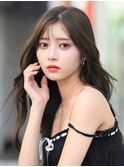 【F】ふんわり清楚系ロングヘア似合わせ小顔前髪