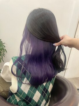 ラフ 原宿(L.a.a.g.f harajuku) インナーカラー/パープル@原宿