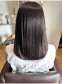 酸熱トリートメントラベンダーグレージュストレート