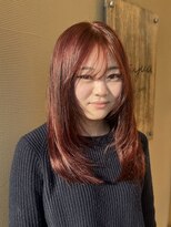 ミュー(miyuu)&nbsp;この春夏注目♪韓国風レイヤーカット＆レッドカラー