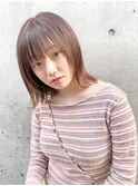 外ハネボブナチュラルウルフ薄めバング結べるボブ【Riku