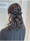 結婚式お呼ばれヘア/ハーフアップアレンジ