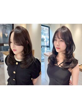 [#髪質改善]【カット＋ケアカラー＋超音波クイックTR\7900】大人のモテ髪ミディアム・ボブヘアはZinaで★