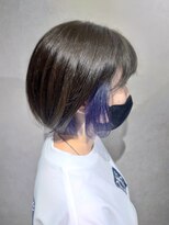 アニュー ヘア アンド ケア(a New hair&care)&nbsp;秋のミニボブインナーカラー×ラベンダー