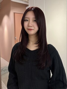 ニカ(NICA) 【NICA】ワインレッド×レイヤーカット :北村