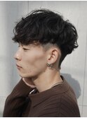 MEN’S HAIR/サーフカール/刈り上げセンターパート/南森町