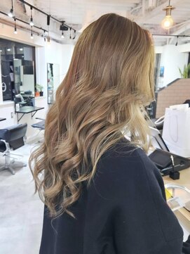 ハイライト　ベージュカラー