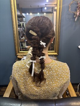 ユニコヘア(unico hair) ツイン×編み下ろし