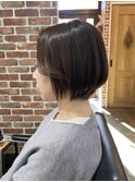 ツヤ髪スタイルブルージュマッシュウルフイヤリングカラー