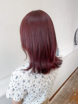セットアップ 岡山北長瀬店(SET-UP) ブリーチ無し チェリーレッド オージュア ローズピンク