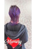 パープルレイヤーヘア