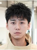 アクティブショートフェザーパーマルーズショートセンターパート