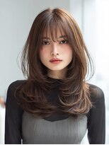 ダル 渋谷/表参道(DAL.)&nbsp;顔周りカットハッシュカットダークブラウンワンホンレイヤー