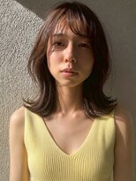 キース ヘアアンドメイク 恵比寿(kith. hair&make)&nbsp;透明感ブラウン/ミディアム/レイヤーカット/くびれ