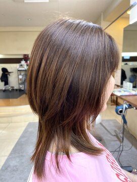 ビーワンヘアー 藤井寺 土師ノ里(B1hair) アッシュブラウン/ウルフカット