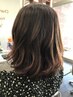 《スロウを使ったグレイカラー》カット＋白髪染め【全体】＋前処理ケア￥7700