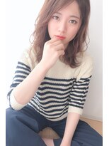 エイチエムヘアーホーム 池袋2号店(H M hair home)&nbsp;透け感カーキベージュのミディアムヘアー