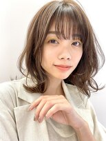 【GARDEN 田中麻由】大人かわいいマロンベージュフェザーバング