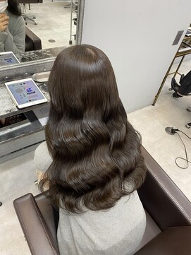 オズ 郡山桑野店(OZ) ミニウルフチェリーブラウンホワイトグレージュフェザーパーマ