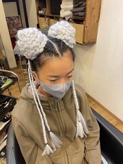 祭りヘアセット