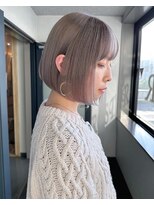 マーシアバイアルティナ 蒲田店(Marcia by artina)&nbsp;モノトーングレージュ_ブロンドヘア_外国人風カラー_金髪ボブ2