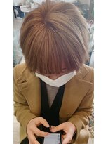 マイ ヘア デザイン 岡崎(MY hair design) 斜めバング/グレージュカラー/シルキーベージュ/岡崎