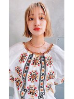 エイミー(Aimee)&nbsp;Aimee町田　切りっぱなしボブ×クリアブロンド