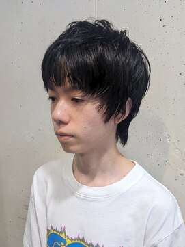 ゴーズゴー 吉祥寺(e)店(go s go) ショートウルフ/アッシュブラック/メンズカット/前髪パーマ