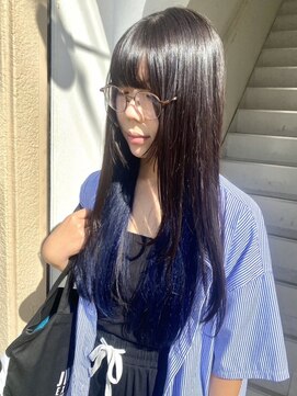 シア 新越谷店(SHEER) ざくざくレイヤー×ブルーインナーカラー