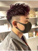 スキンフェードアップバング刈り上げショートツーブロック