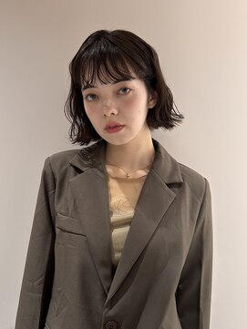 マイル 渋谷(mile) 透明感カラー×ニュアンスボブ