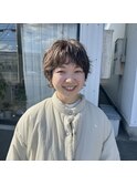 @ショートウルフ/ベージュ