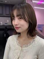 ロンドワン 三宮元町(Lond one) ボブ/切りっぱなしボブ/タッセルボブ/ダークグレー/ミニボブ