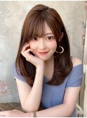 ロング顔周りレイヤー