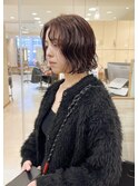 札幌ボブ 暖色カラー レッドカラー 似合わせカット