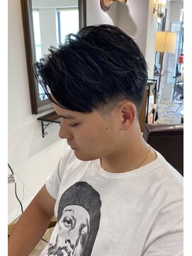 メゾンフォーメン 心斎橋店(Maison for men) ニュアンス七三スタイル　テーパーフェードカット