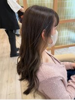 アドラーブル 長岡リップス旭岡店(adorable)&nbsp;オリーブベージュ暗髪垢抜けるニュアンスパーマ夏カラー秋カラー