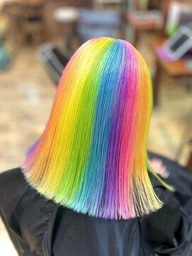イエローコーン 横浜店(YELLOW CORN) rainbow【トリプルカラー/デザインカラー/ケアブリーチ】