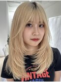 小岩ハイライトミルクティーグレージュレイヤーカット