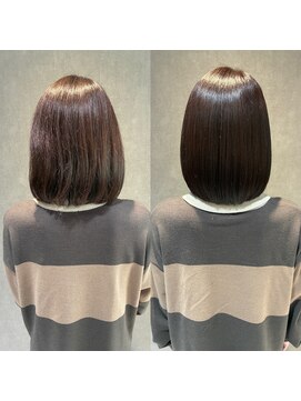 ディアーズ 徳島店(Dears) 改善1回目/広がり毛を艶カラーで整える