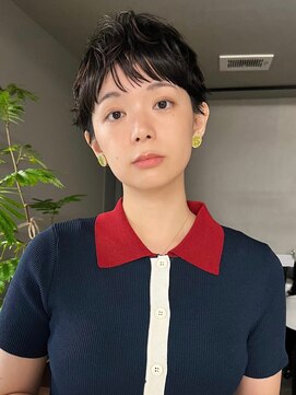 ホヌン 茅ヶ崎(Honnun) 【20代30代】大人可愛いマッシュショート ハンサムショート暗髪